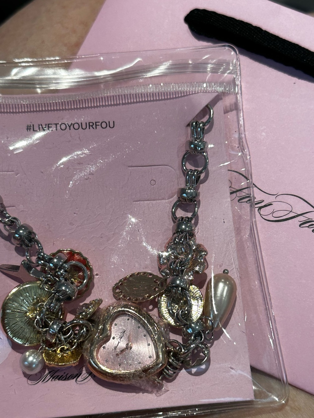 MAISON FOU FOU Anastasia O'Clock Chocker Silver Vintage Style Necklace NEW $48 - Picture 8 of 8